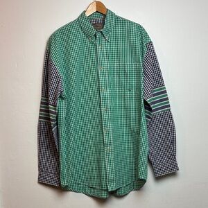 Roper Men's Multi-Color Gingham Check Long Sleeve Button-Down Shirt Large